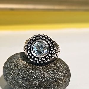 Sterling Silver Ring Size 5 CZ Stone